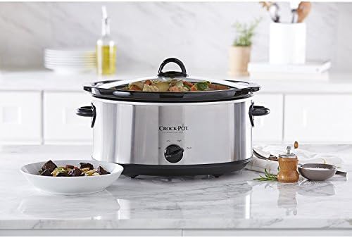 Crock-Pot 7 Quart Oval Manual Slow Cooker – Stainless Steel Pure SLOW666-029