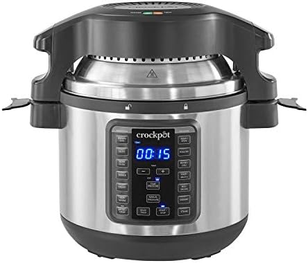 Crock-Pot Express Crisp 8 Quart 10-in-1 Pressure Cooker Clean SLOW666-006