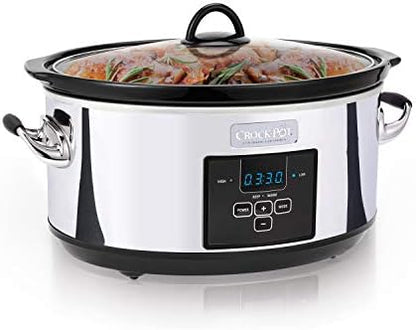 Crock-Pot 7 Quart Programmable Slow Cooker – Polished Platinum VDRH