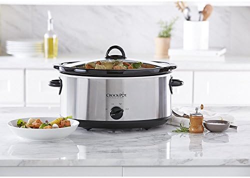 Crock-Pot 7 Quart Oval Manual Slow Cooker – Stainless Steel Pure SLOW666-029