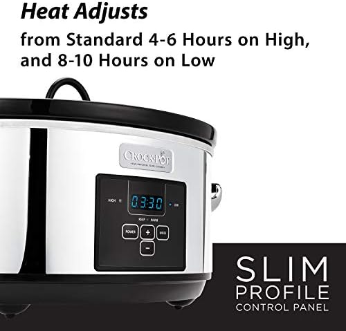 Crock-Pot 7 Quart Programmable Slow Cooker – Polished Platinum VDRH