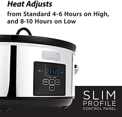 Crock-Pot 7 Quart Programmable Slow Cooker – Polished Platinum VDRH