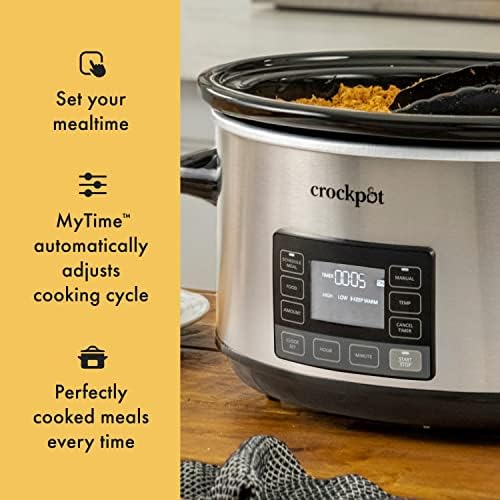Crock-Pot 7 Quart Portable Programmable Slow Cooker with Timer Lite SLOW666-027