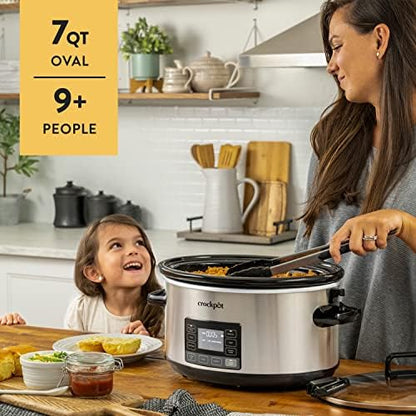 Crock-Pot 7 Quart Portable Programmable Slow Cooker with Timer KJ31