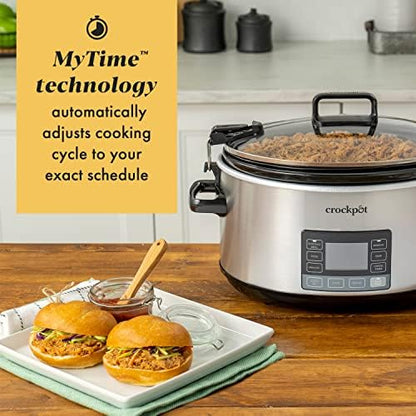 Crock-Pot 7 Quart Portable Programmable Slow Cooker with Timer KJ31