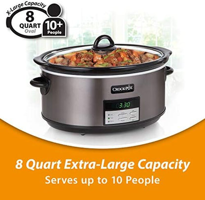 Crock-Pot 8 Quart Programmable Slow Cooker with Auto Warm Lite SLOW666-028