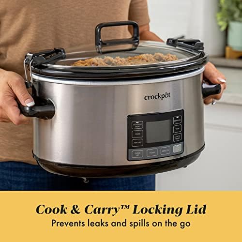 Crock-Pot 7 Quart Portable Programmable Slow Cooker with Timer KJ31