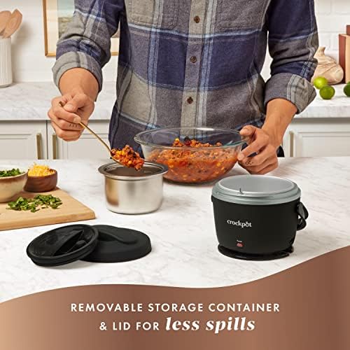 Crock-Pot Electric Lunch Box Food Warmer 20oz – Black Clean SLOW666-026