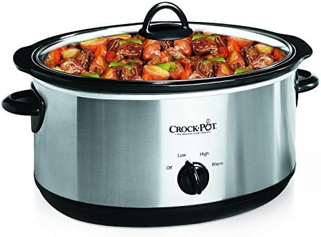 Crock-Pot 7 Quart Oval Manual Slow Cooker – Stainless Steel Pure SLOW666-029