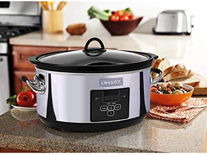 Crock-Pot 7 Quart Programmable Slow Cooker – Polished Platinum VDRH