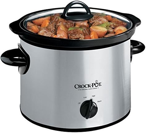 Crock-Pot 3 Quart Manual Slow Cooker – Silver Classic SLOW666-024