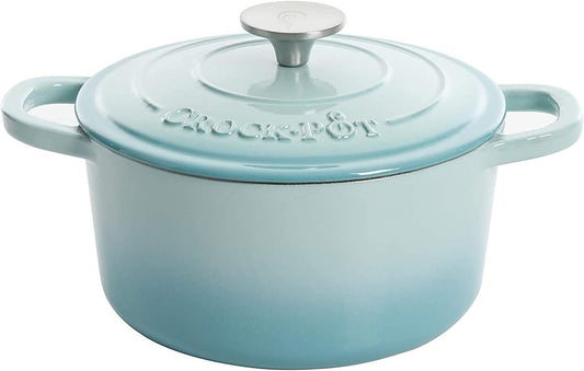 Crock-Pot 3 Quart Enameled Cast Iron Dutch Oven – Aqua Lite SLOW666-002